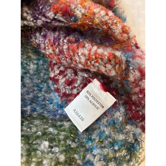 Appleseed sweater cardigan small color block Big Buttons - Picture 6 of 8